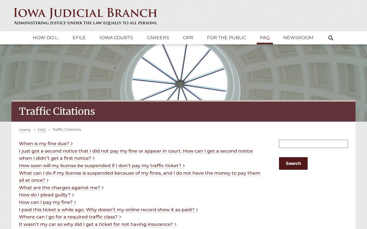 Iowa court traffic citation search and payment alternatives