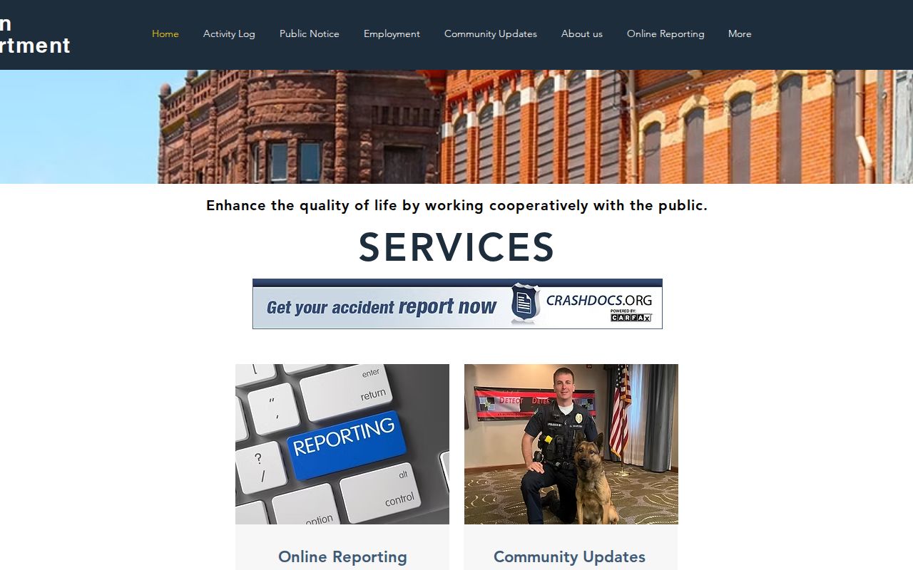 Official Fort Madison Police Department contact webpage